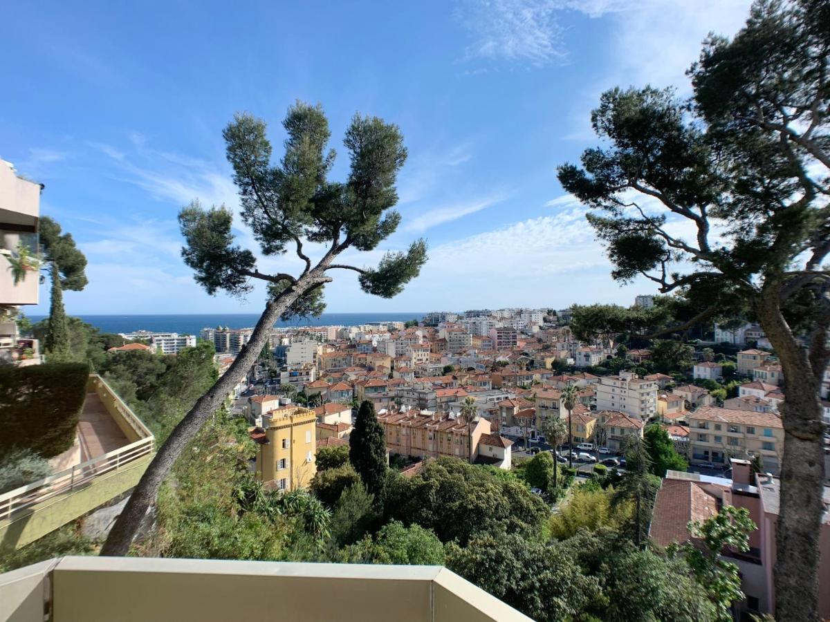 Nice, Grand Studio - Piscine - Terrasse Vue Mer Appartement Buitenkant foto