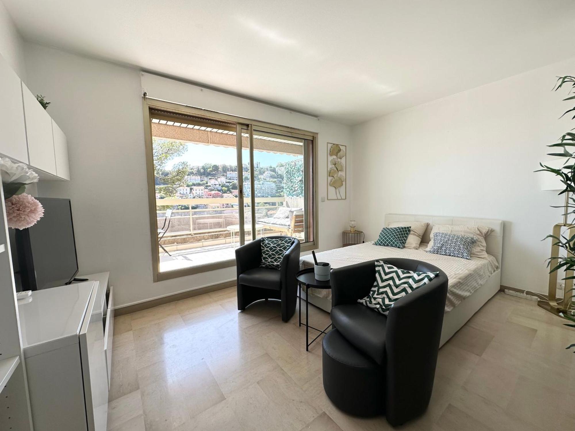 Nice, Grand Studio - Piscine - Terrasse Vue Mer Appartement Buitenkant foto
